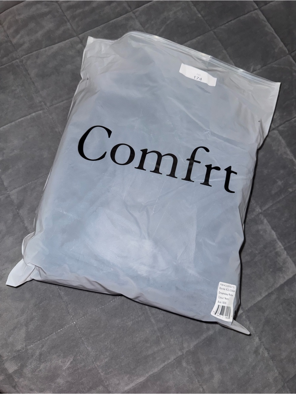 Comfrt Dreamday Robe - Navy - Picture 2 of 4